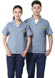 夏季淺灰色工作服建筑施工工作服TMX662-B-07 夏季淺灰色工作服建筑施工工作服TMX662-B-07