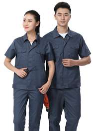 短袖鐵灰色時尚工作服TMX665-01 短袖鐵灰色時尚工作服TMX665-01