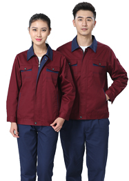 翻領棗紅色工作服TM661-05 翻領棗紅色工作服TM661-05